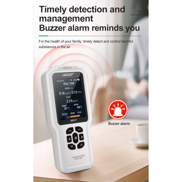 NOYAFA ψηφιακός μετρητής περιβάλλοντος JMS17, 4 σε 1, επαναφορτιζόμενος