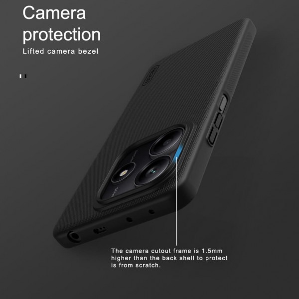 NILLKIN θήκη Super Frosted Shield για Xiaomi Redmi Note 14, μαύρη - Θήκες