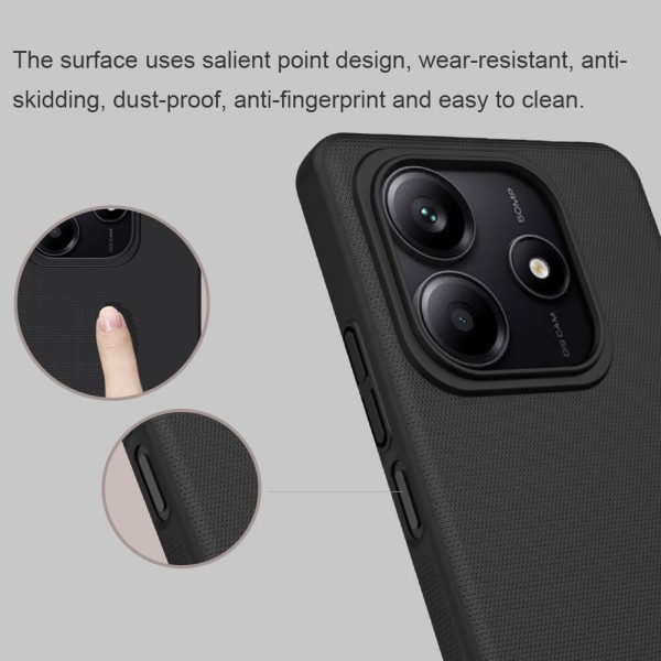 NILLKIN θήκη Super Frosted Shield για Xiaomi Redmi Note 14, μαύρη