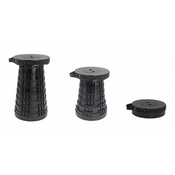 HOME USE πτυσσόμενο καρεκλάκι HUH-0230, αντοχή έως 250kg, 25.5x45cm, μαύρο - HOME USE