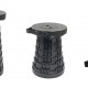 HOME USE πτυσσόμενο καρεκλάκι HUH-0230, αντοχή έως 250kg, 25.5x45cm, μαύρο