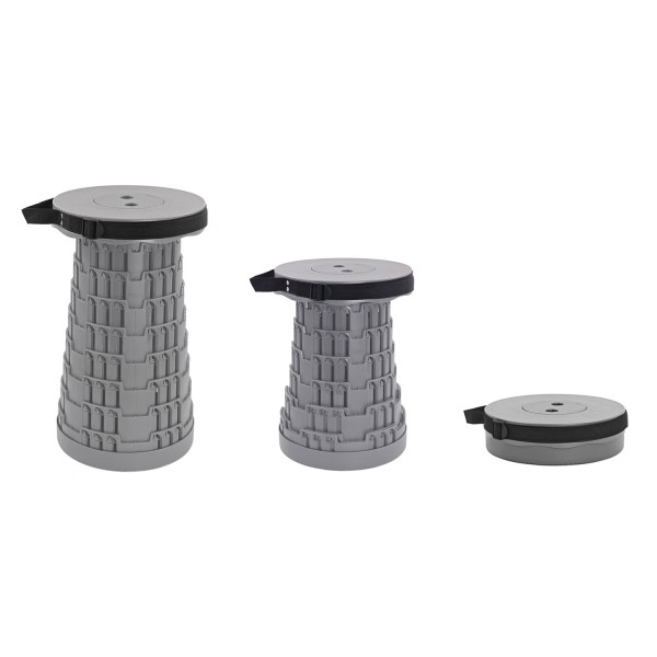 HOME USE πτυσσόμενο καρεκλάκι HUH-0231, αντοχή έως 250kg, 25.5x45cm, γκρι - HOME USE