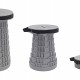 HOME USE πτυσσόμενο καρεκλάκι HUH-0231, αντοχή έως 250kg, 25.5x45cm, γκρι