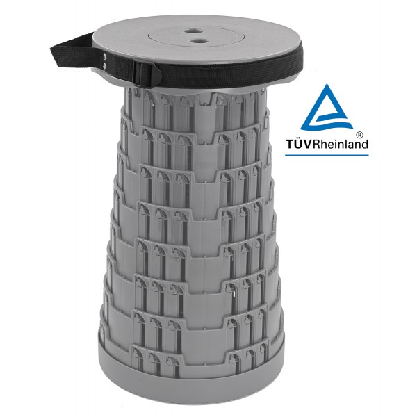 HOME USE πτυσσόμενο καρεκλάκι HUH-0231, αντοχή έως 250kg, 25.5x45cm, γκρι - HOME USE