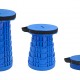 POWERTECH πτυσσόμενο καρεκλάκι HUH-0234, αντοχή έως 250kg, 25.5x45cm, μπλε