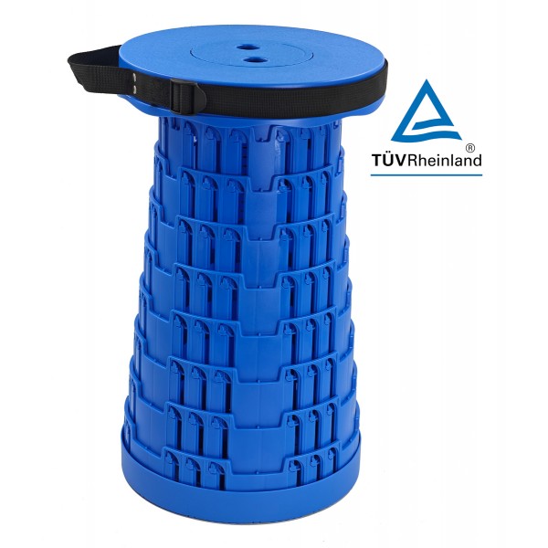 POWERTECH πτυσσόμενο καρεκλάκι HUH-0234, αντοχή έως 250kg, 25.5x45cm, μπλε - Είδη Παραλίας