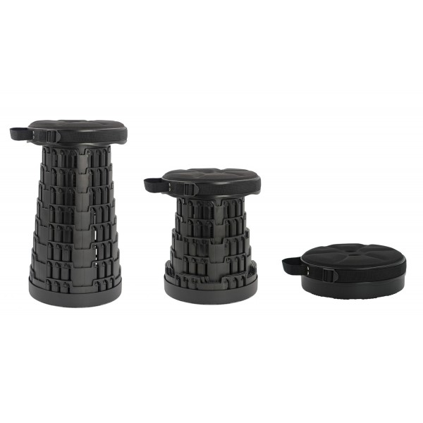 HOME USE πτυσσόμενο καρεκλάκι HUH-0235 με μαξιλάρι, αντοχή έως 250kg, 25.5x45cm, μαύρο - HOME USE