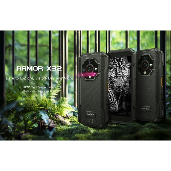ULEFONE smartphone Armor X32, 5.65", 6/128GB, 5500mAh, IP68/IP69K, μαύρο - Smartphones