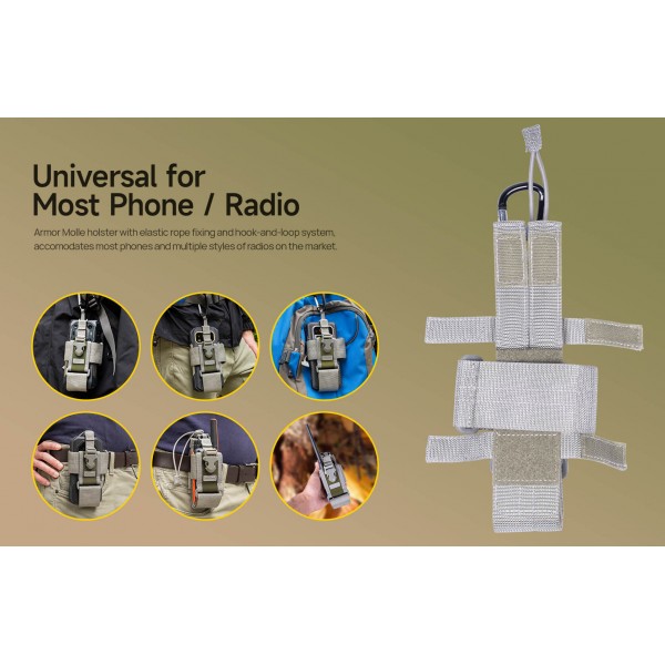 ULEFONE θήκη ζώνης για smartphone UAN07, γκρι