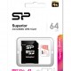 SILICON POWER κάρτα μνήμης microSDXC Superior, 64GB, C10 UHS-I U3 A1 V30
