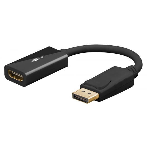 GOOBAY αντάπτορας DisplayPort σε HDMI 75269, 4K/60Hz, 0.1m, μαύρος - Εικόνα