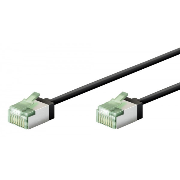 GOOBAY καλώδιο δικτύου 74350, CAT 8.1 U/FTP, slim, copper, 2000MHz, 0.15m, μαύρο - Δίκτυο