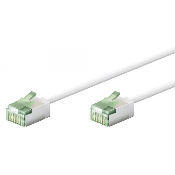 GOOBAY καλώδιο δικτύου 74357, CAT 8.1 U/FTP, slim, copper, 2000MHz, 0.15m, λευκό - Δίκτυο