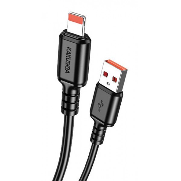 KAKUSIGA καλώδιο Lightning σε USB KSC-982, 3A, 480Mbps, 1m, μαύρο - USB