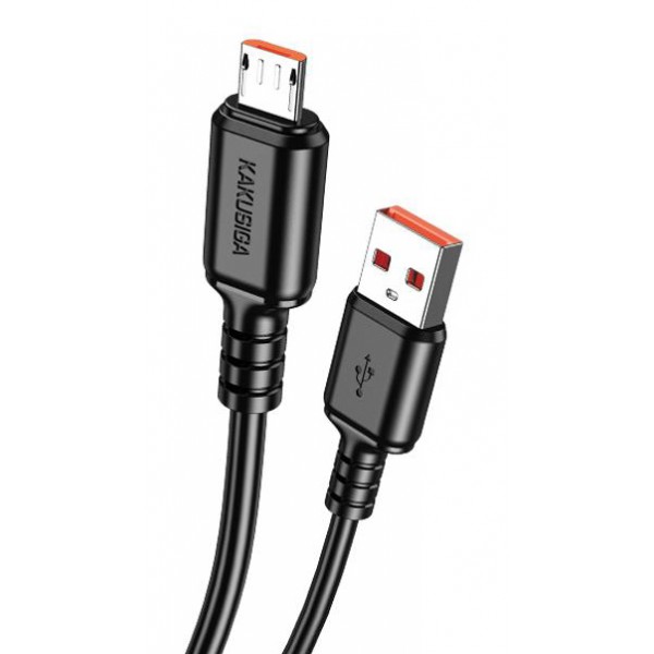KAKUSIGA καλώδιο micro USB σε USB KSC-982, 3A, 480Mbps, 1m, μαύρο - USB
