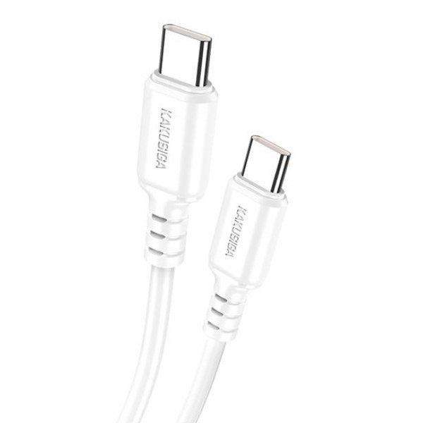KAKUSIGA καλώδιο USB-C σε USB-C KSC-982, 60W, 480Mbps, 1m, λευκό - USB-C (Type-C)