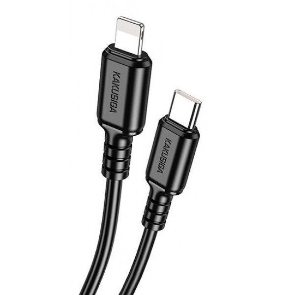 KAKUSIGA καλώδιο Lightning σε USB-C KSC-982, 20W, 480Mbps, 1m, μαύρο - KAKUSIGA