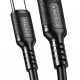 KAKUSIGA καλώδιο USB-C σε USB-C KSC-984, σιλικόνης, 60W, 480Mbps, 1m, μαύρο