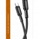 KAKUSIGA καλώδιο USB-C σε USB-C KSC-984, σιλικόνης, 60W, 480Mbps, 1m, μαύρο