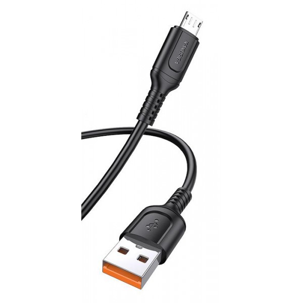 KAKUSIGA καλώδιο micro USB σε USB KSC-805, 2.4A, 480Mbps, 1m, μαύρο - USB