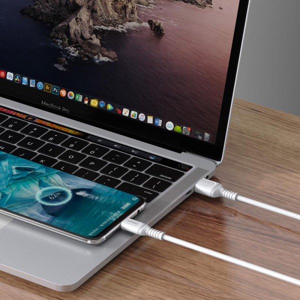 KAKUSIGA καλώδιο micro USB σε USB KSC-805, 2.4A, 480Mbps, 1m, λευκό - USB