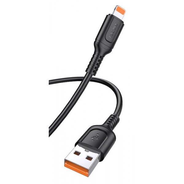 KAKUSIGA καλώδιο Lightning σε USB KSC-805, 2.4A, 480Mbps, 1m, μαύρο - USB