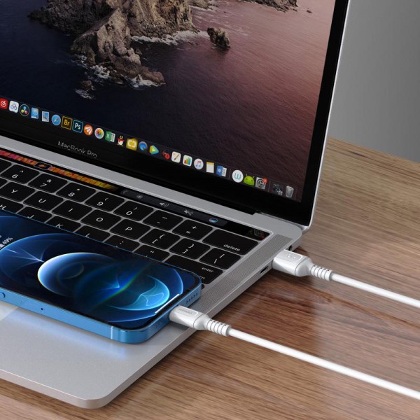 KAKUSIGA καλώδιο Lightning σε USB KSC-805, 2.4A, 480Mbps, 1m, μαύρο - USB