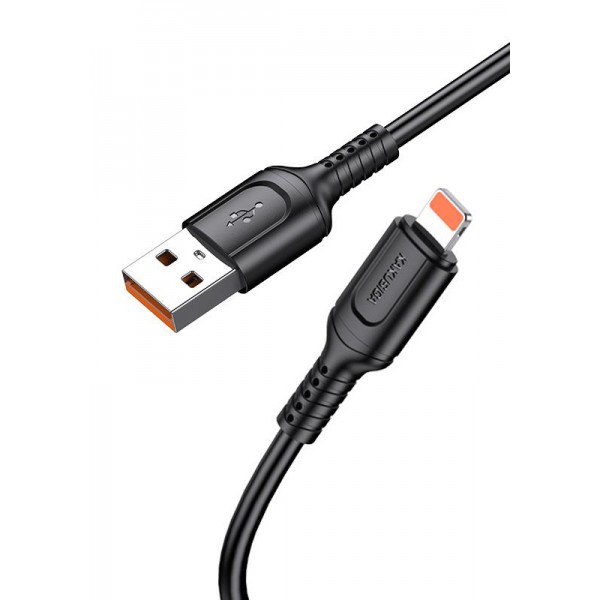 KAKUSIGA καλώδιο Lightning σε USB KSC-805, 2.4A, 480Mbps, 1m, μαύρο