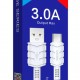 KAKUSIGA καλώδιο USB-C σε USB KSC-710, 3A, 480Mbps, 1.2m, λευκό
