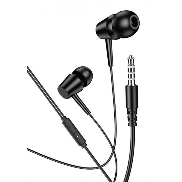 KAKUSIGA earphones με μικρόφωνο KSC-1303, 3.5mm σύνδεση, 10mm, 1.1m, μαύρα - Ακουστικά - Bluetooth