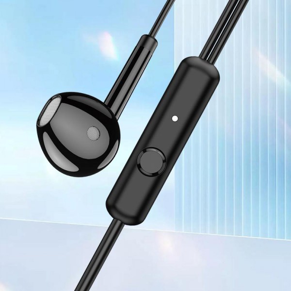 KAKUSIGA earphones με μικρόφωνο KSC-1301, 3.5mm σύνδεση, 14mm, 1.1m, μαύρα - Ακουστικά - Bluetooth