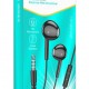 KAKUSIGA earphones με μικρόφωνο KSC-1301, 3.5mm σύνδεση, 14mm, 1.1m, μαύρα