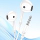 KAKUSIGA earphones με μικρόφωνο KSC-1301, 3.5mm σύνδεση, 14mm, 1.1m, λευκά