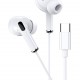KAKUSIGA earphones με μικρόφωνο KSC-727, USB-C σύνδεση, 14.2mm, 1.2m, λευκά