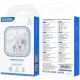 KAKUSIGA earphones με μικρόφωνο KSC-727, USB-C σύνδεση, 14.2mm, 1.2m, λευκά