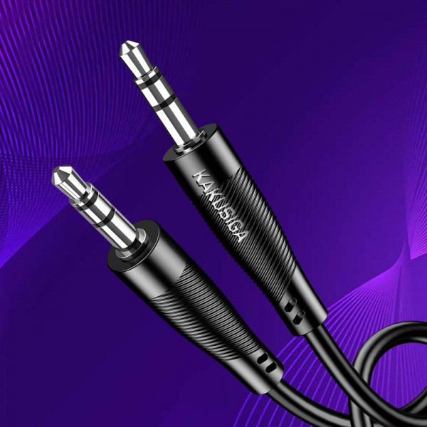 KAKUSIGA καλώδιο ήχου 3.5mm KSC-893, AUX, 1m, μαύρο - Ήχος