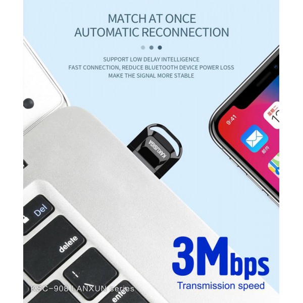 KAKUSIGA USB αντάπτορας Bluetooth 5.0 KSC-908, μαύρος - Κάρτες Δικτύου - USB Dongles