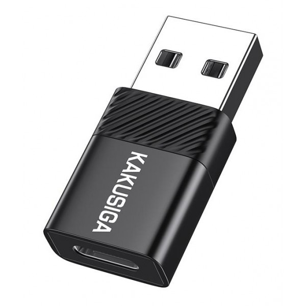 KAKUSIGA αντάπτορας USB-C σε USB KSC-1407, 480Mbps, 60W, μαύρος - USB-C (Type-C)