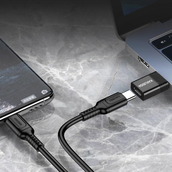 KAKUSIGA αντάπτορας USB-C σε USB KSC-1407, 480Mbps, 60W, μαύρος - USB-C (Type-C)