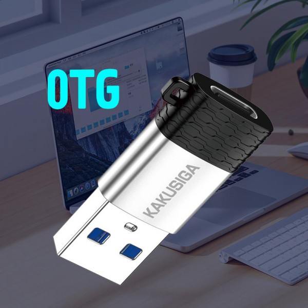 KAKUSIGA αντάπτορας USB-C σε USB KSC-1421, 5Gbps, 18W, γκρι - USB-C (Type-C)