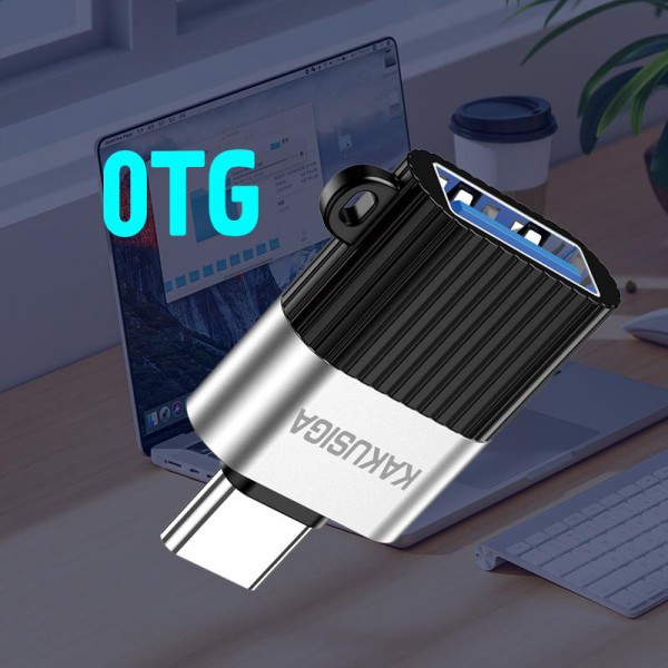 KAKUSIGA αντάπτορας USB-C σε USB KSC-1420, 5Gbps, 18W, γκρι - USB-C (Type-C)