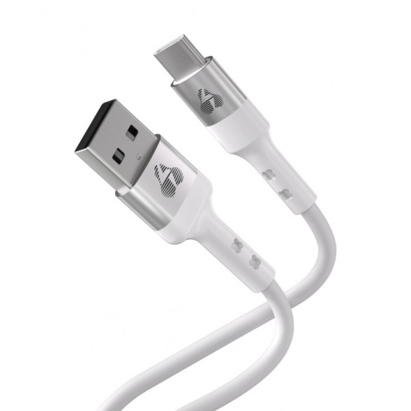 POWERTECH καλώδιο USB-C σε USB PTR-0162, σιλικόνης, 60W, 480Mbps, 1m, λευκό - USB-C (Type-C)