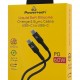 POWERTECH καλώδιο USB-C PTR-0163, σιλικόνης, 60W, 480Mbps, 1m, μαύρο