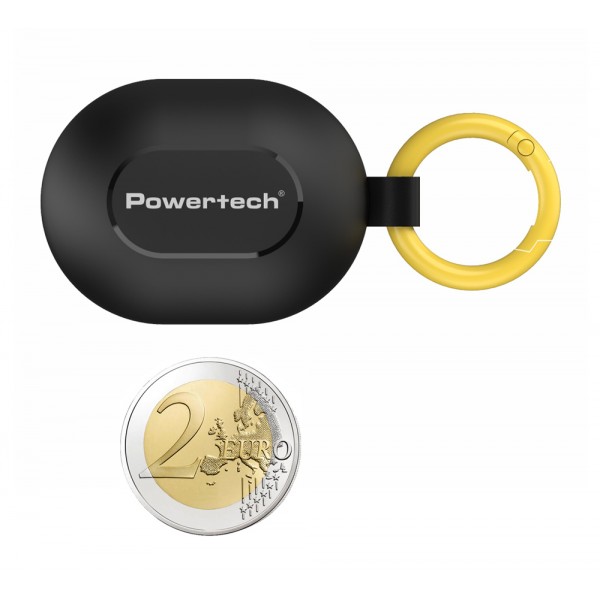 POWERTECH earphones με θήκη φόρτισης PT-1392, True Wireless, 6mm, 25/230mAh, μαύρα - Ακουστικά - Bluetooth
