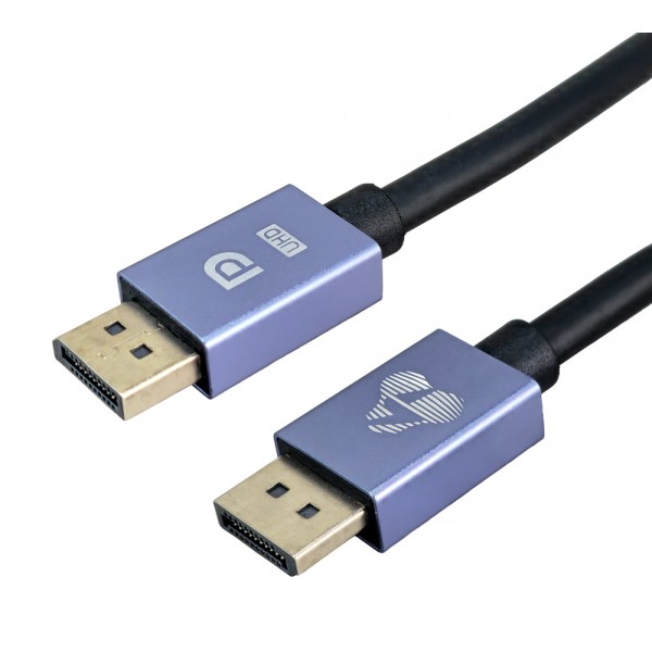POWERTECH καλώδιο DisplayPort CAB-DP074, 8K/60Hz, 48 Gbps, 3m, μαύρο - Εικόνα