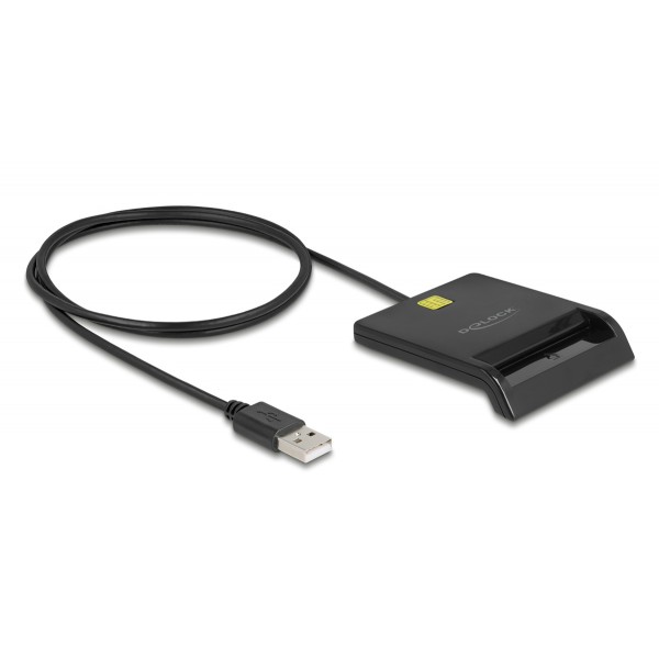DELOCK card reader 91724 για smart card, USB σύνδεση, 480Mbps, μαύρο - USB Hubs - Card Readers