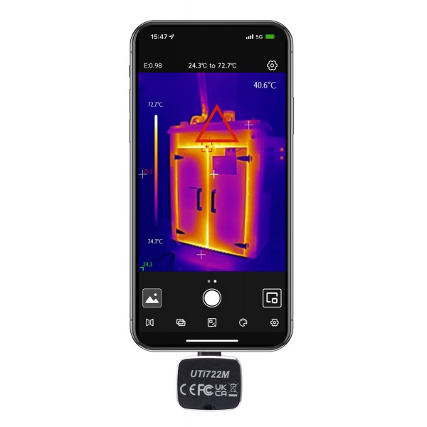 UNI-T συσκευή θερμικής απεικόνισης UTi722M για smartphone, USB-C, 20 °C έως 450 °C - Μηχανήματα - Πολύμετρα