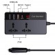 POWERTECH inverter αυτοκινήτου PTL-023, 200W, 12V DC σε 220V AC, με USB-C/3x USB