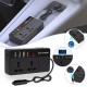 POWERTECH inverter αυτοκινήτου PTL-023, 200W, 12V DC σε 220V AC, με USB-C/3x USB