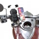 POWERTECH ασύρματος φορτιστής & βάση smartphone μοτοσυκλέτας PTL-024, 7.5W, μαύρη